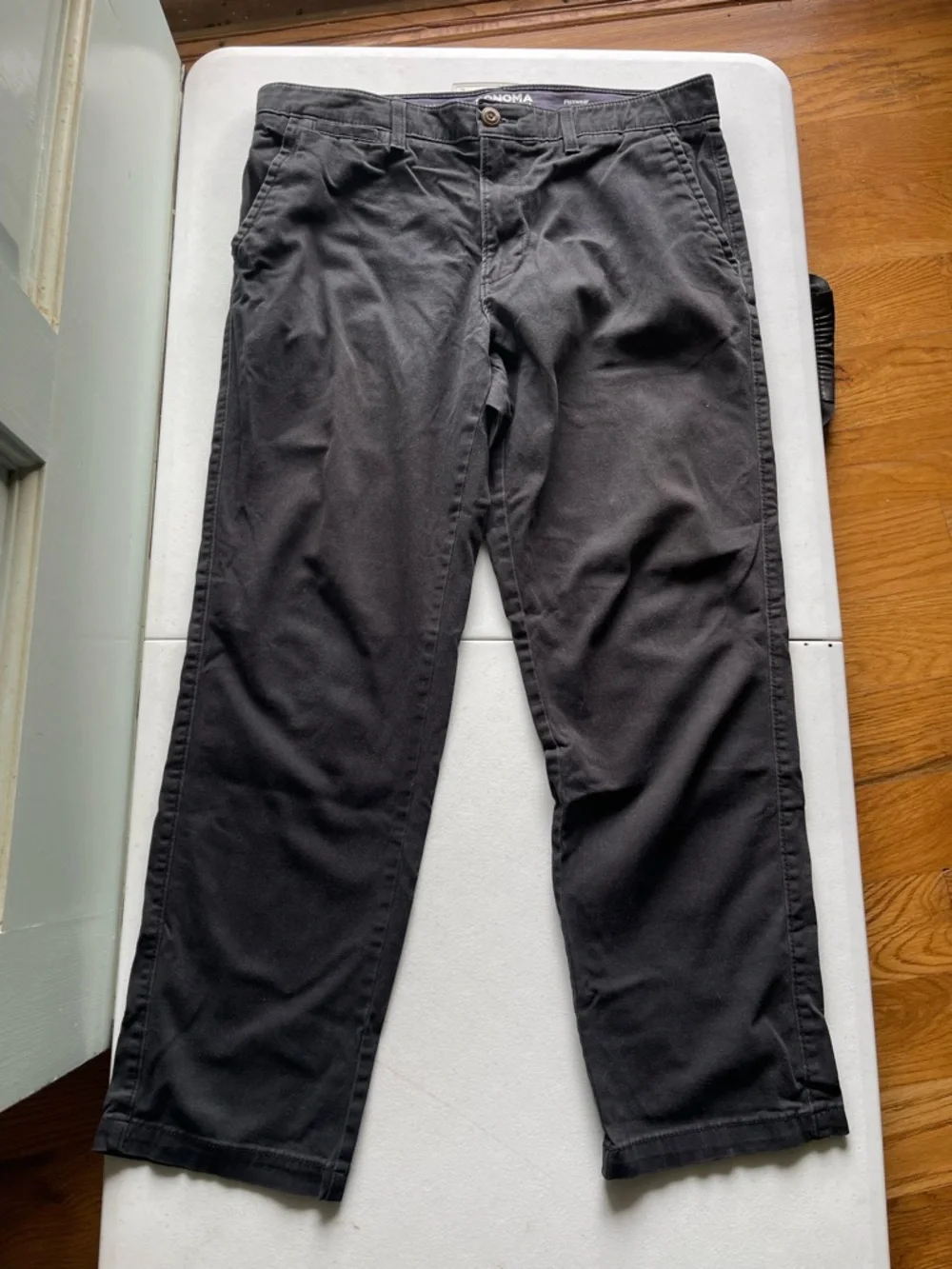 Sonoma Men's Casual Flexwear Pants in Charcoal Black 34/30 - Picture 3 of 13